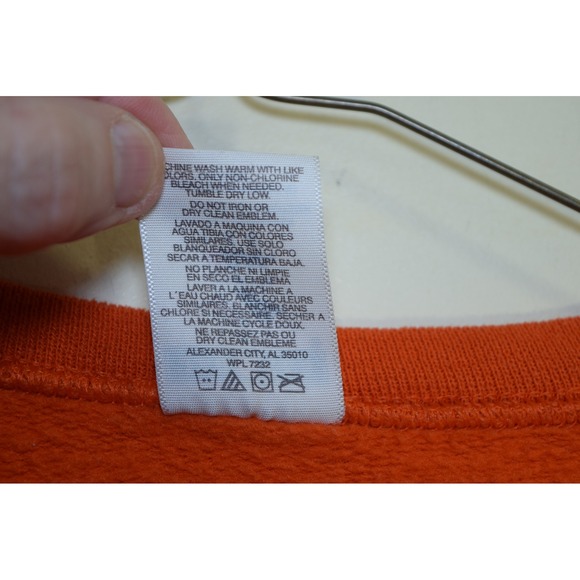 Vintage Y2K UVA University of Virginia Orange Crewneck Sweatshirt Mens L Jerzees - Picture 3 of 14